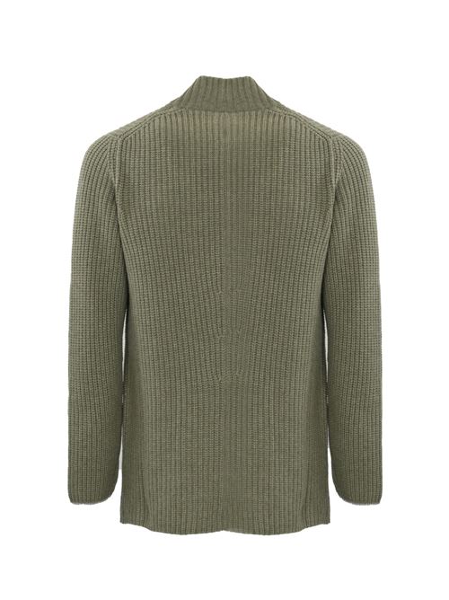 Cardigan in lana e cashmere verde BRUNELLO CUCINELLI | M3655501CNZ43